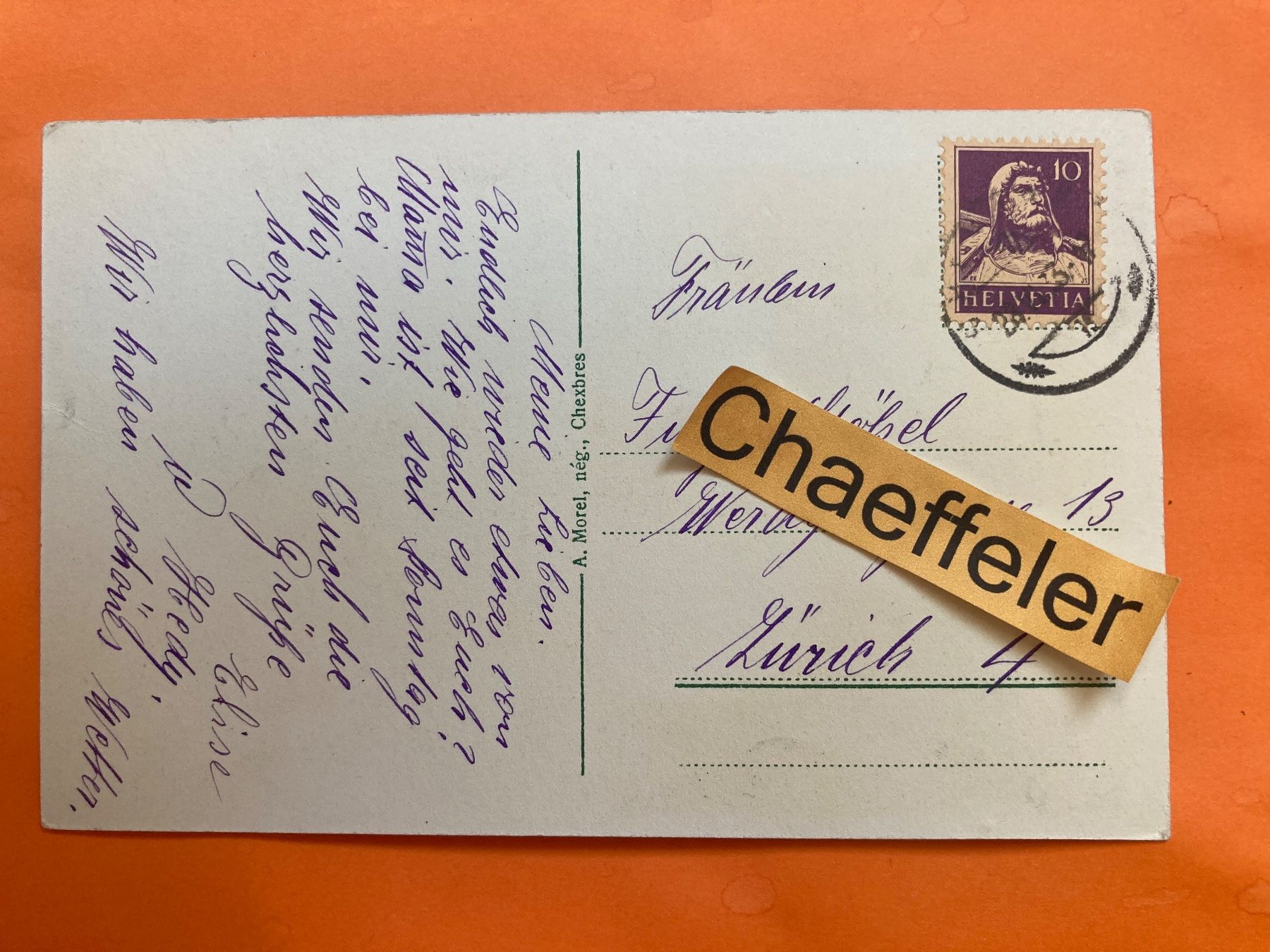 Cartoline postali: 1933 Chexbres - Vue générale – Usato da Zürich venduto da Chaeffeler 1