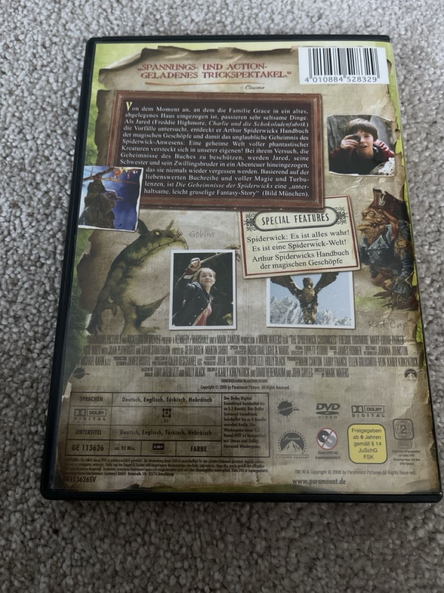 Tutti i DVDs: Die Geheimnisse der Spiderwicks DVD  – Usato da Unterkulm venduto da AnoliOccasion 2