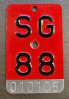 Velonummer SG 88