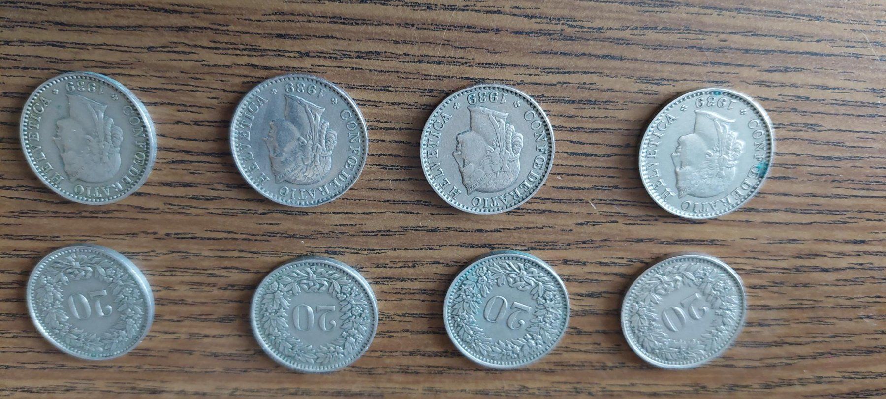 Tutti le monete: MÜNZEN 20 RAPPEN 92 stück – Usato da Matten b. Interl venduto da siben01 1
