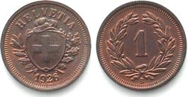 Schweiz  1 Rappen 1926 Bronze ERHALTUNG! unz-
