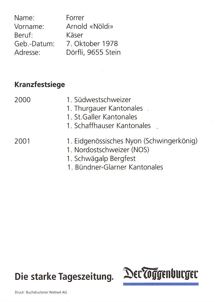 Autogramme: AK Autogrammkarte Schwingen Nöldi Forrer 1 – Neu (gemäss Beschreibung) aus Brunnadern von eichmann.anton 1