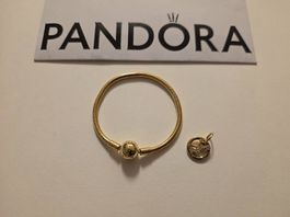 Pandora Gold Moments Armband mit Sternzeichen Jungfrau Charm