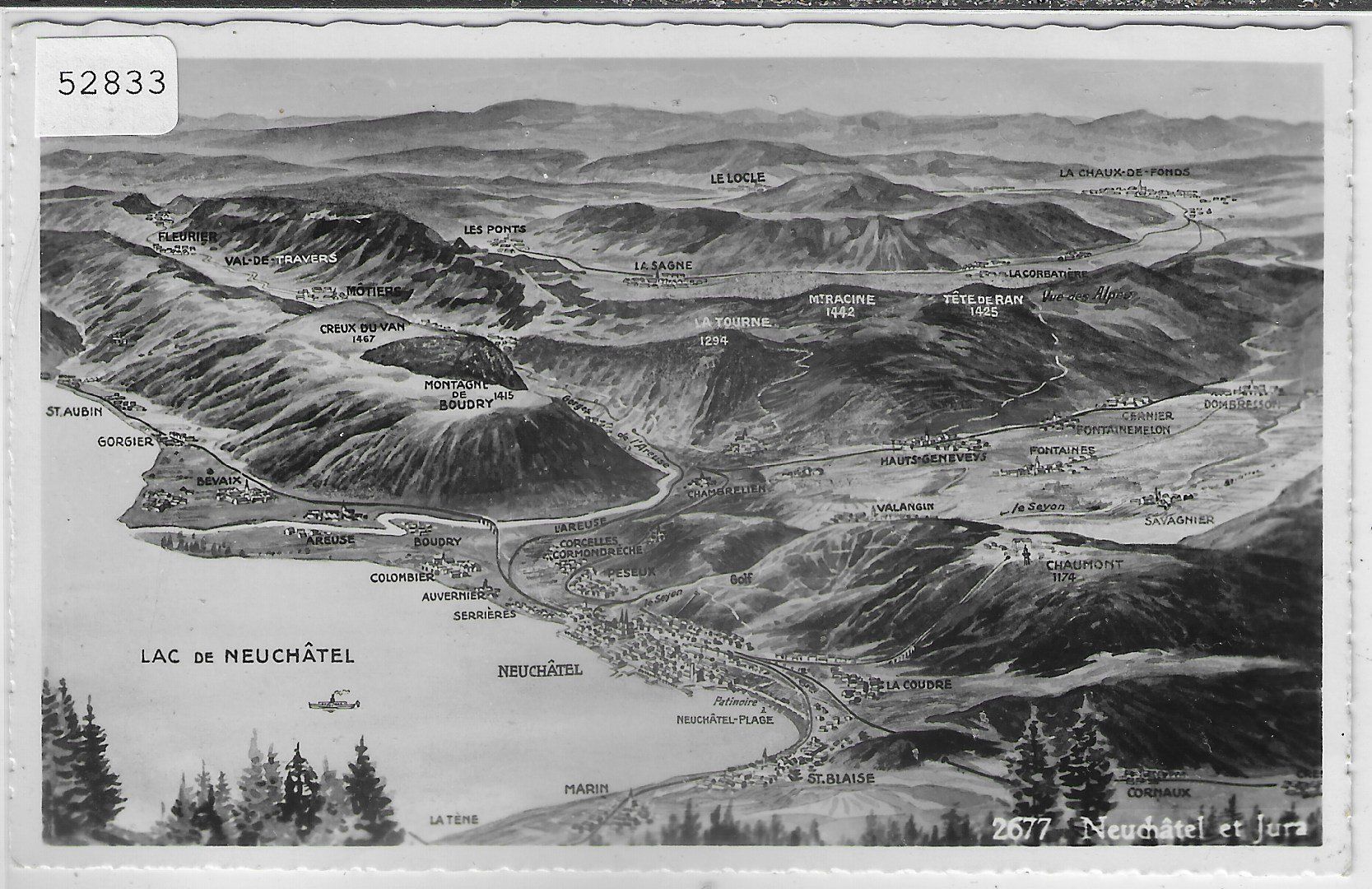 Ansichtskarten: Lac de Neuchatel - Neuchatel - Panorama – Gebraucht aus Ettingen von Kartenplanet