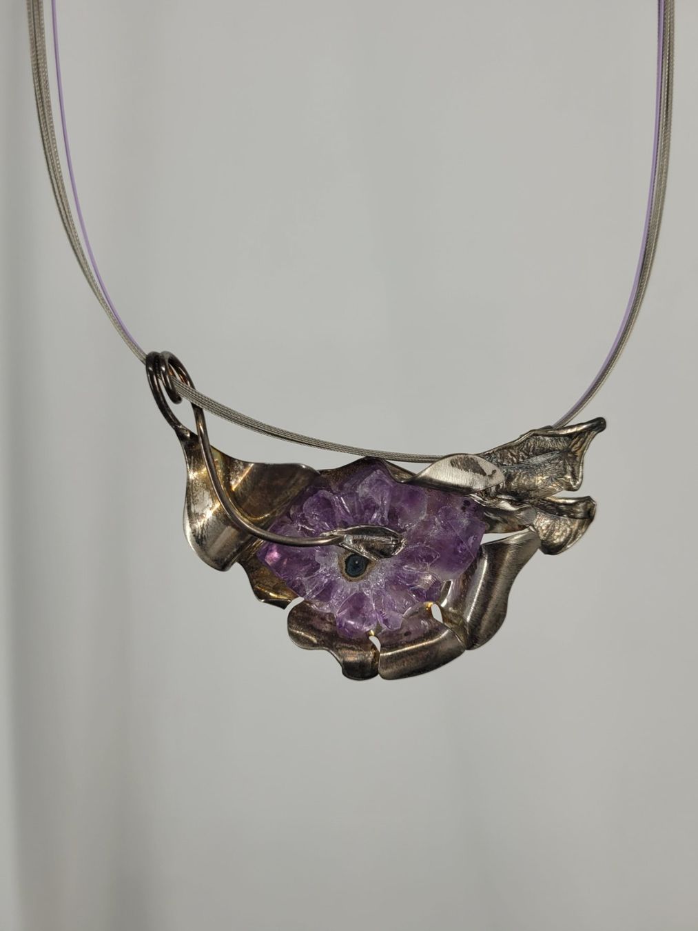 Catenine: Collier argent pierre violet – Usato da Lausanne venduto da PlusValue_Lausanne 2