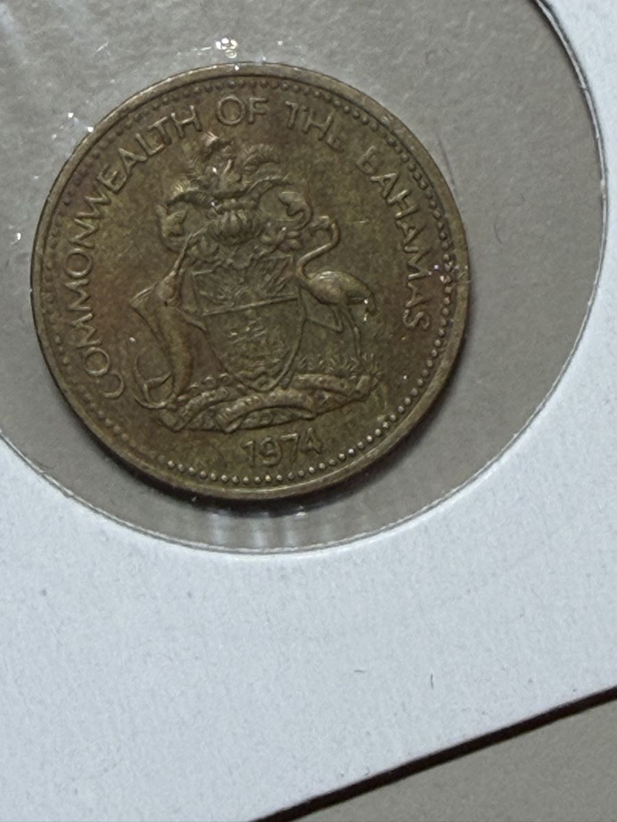 Alle Münzen: Bahamas - 1 cent - 1974 – Gebraucht aus Payerne von Mike1682 1
