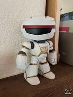 Handbemalte 3D-gedruckte Roboterfigur: 17,5 cm