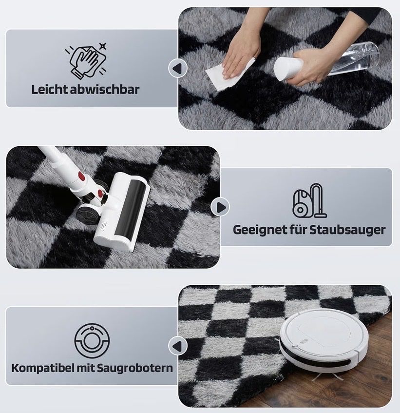 Tappeti: 2 Teppiche à 160x230 , schwarz/grau – Usato da Koblenz venduto da Mib1401 2