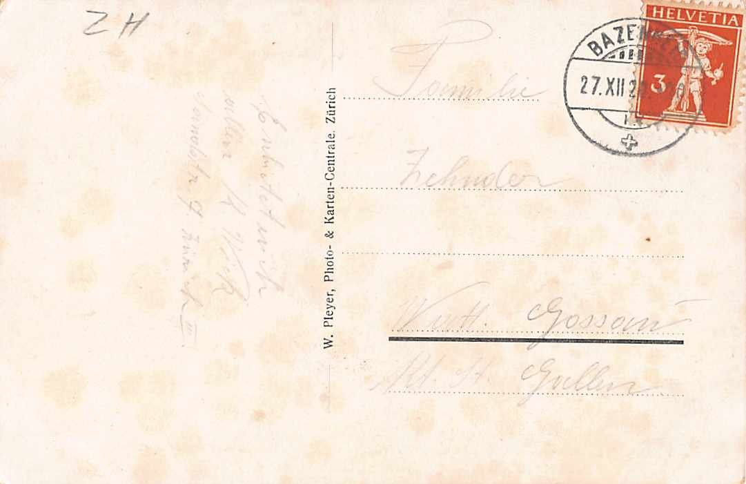 Cartoline postali: TOP Ansichtskarte: GRUSS vom EISFELD TONHALLE ZH 1920 – Usato da Lufingen venduto da Rac0 1