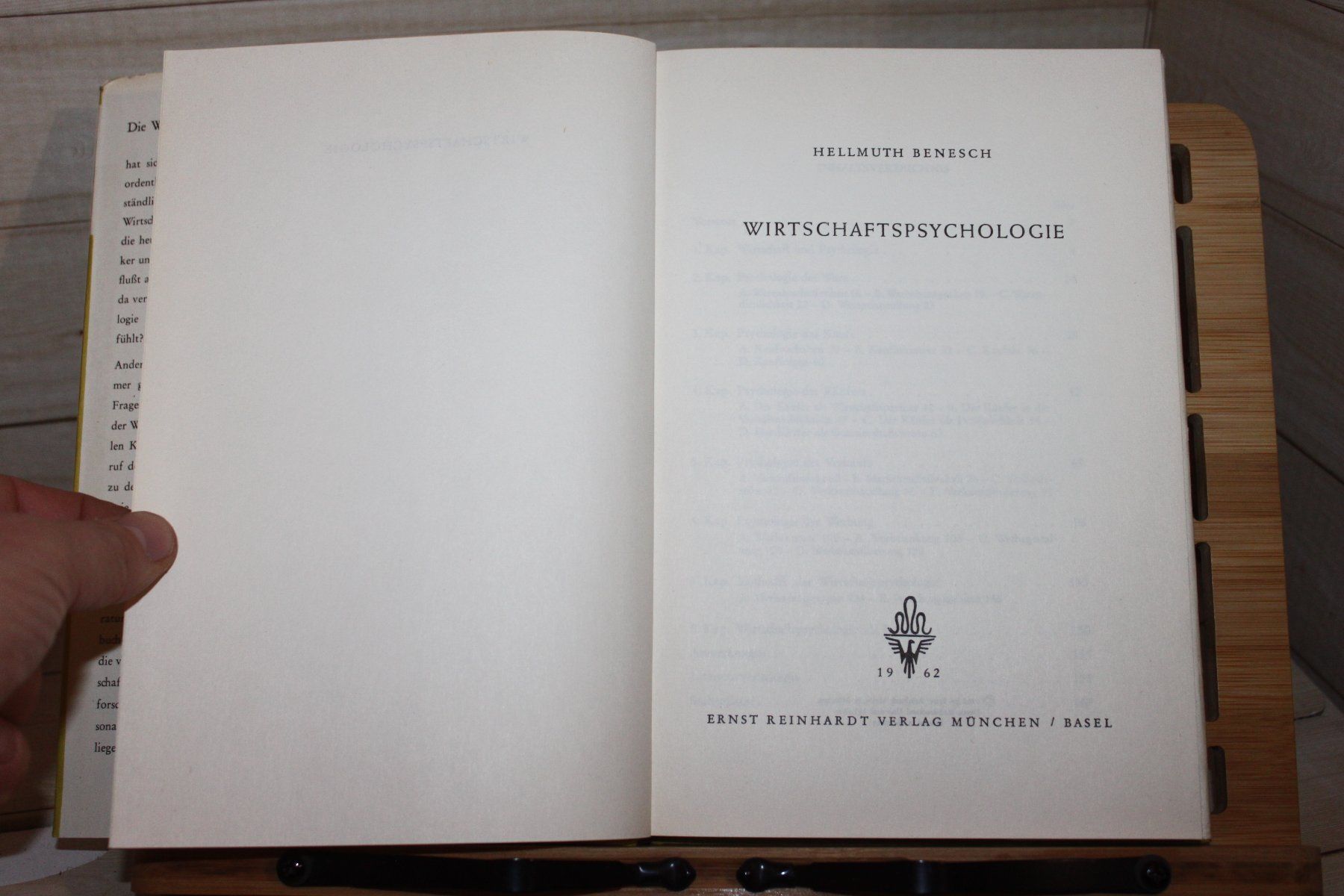 Libri: Wirtschaftspsychologie - Hellmuth Benesch 1962 – Usato da Urdorf venduto da Buchprofi 1