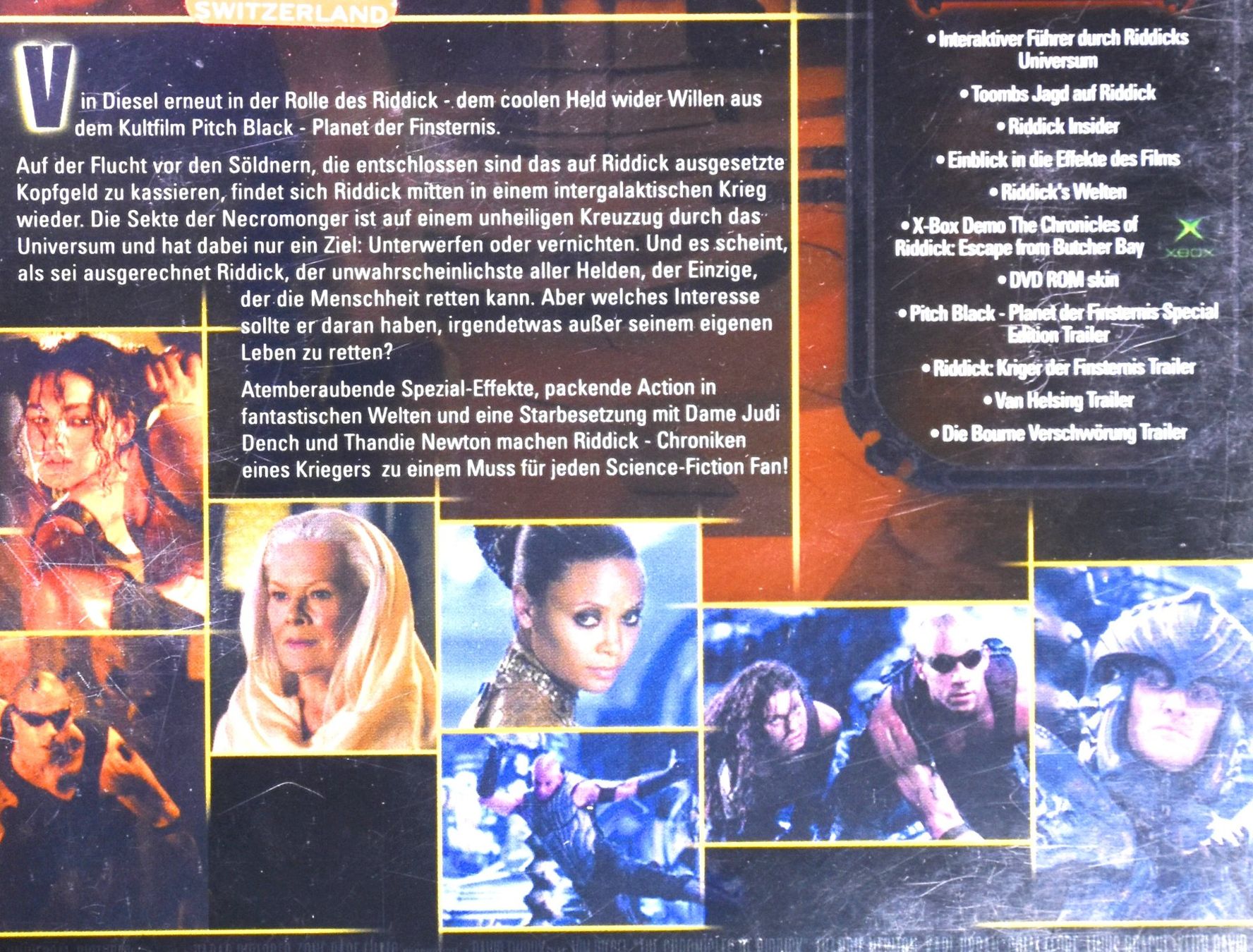 Tutti i DVDs: RIDDICK  /  CHRONIKEN EINES KRIEGERS   /  VIN DIESEL – Nuovo (secondo la descrizione) da Luzern venduto da piro12 2