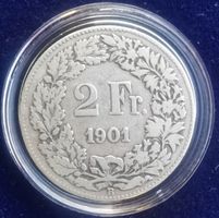 2 Franken 1901 Silber sehr schön - vorzüglich nur 50'000 Stk