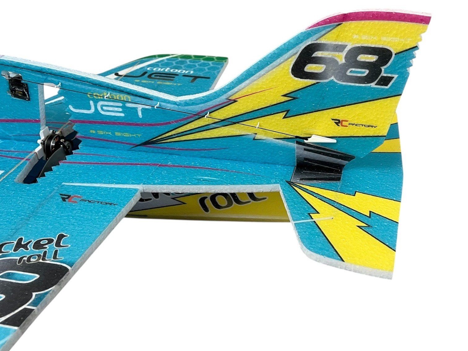 Modellismo RC: Cartoon Jet Rocket Roll 68, Spw 570mm, KIT-Version aus EPP – Nuovo e nell'imballaggio originale da Entlebuch venduto da Hebu 3