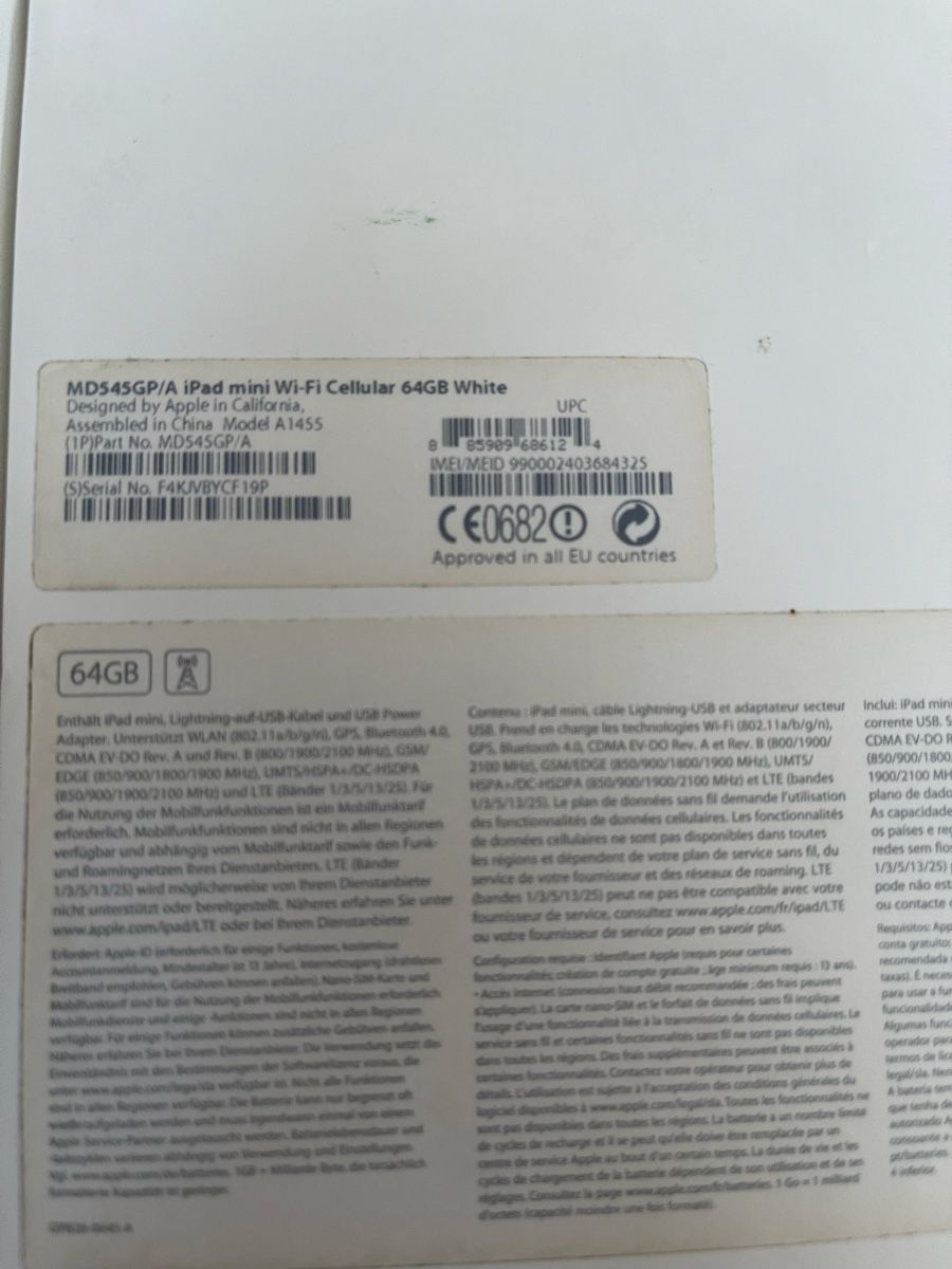 Apple Portables: Apple iPad Mini 64GB SIM - Model : MD545GP/A – D'occasion à Bussigny par Dali430 5