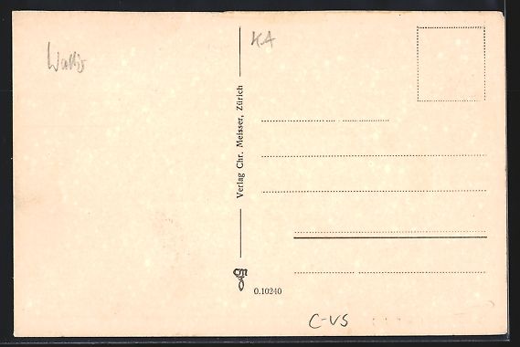 Cartoline postali: AK Fiesch, Teilansicht mit Kirche – Usato da Berlin venduto da bartko-reher 1