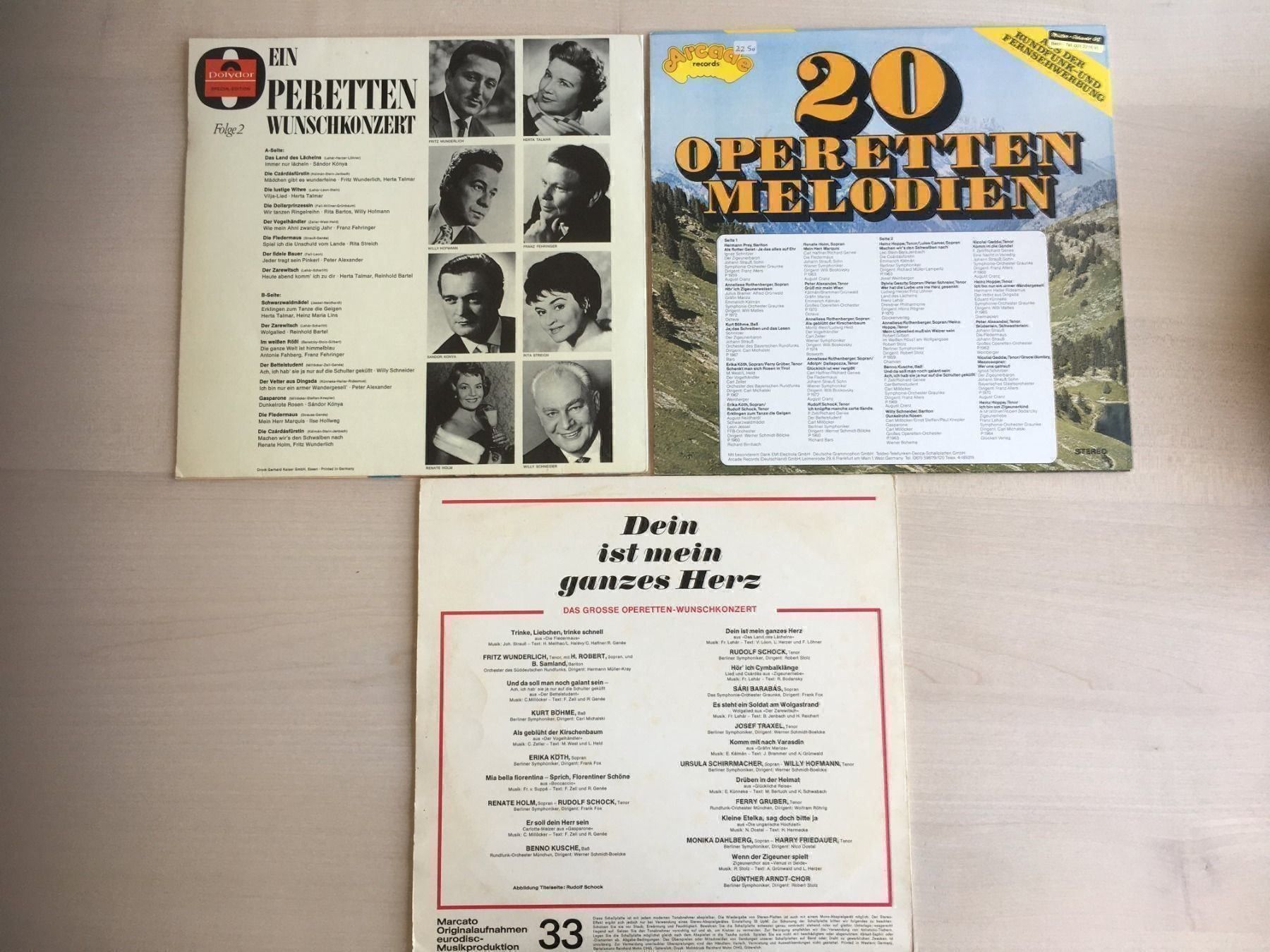 Dischi in vinile: Operetten-Melodien 3 Langspielplatten – Usato da Uetendorf venduto da Florabella01 1