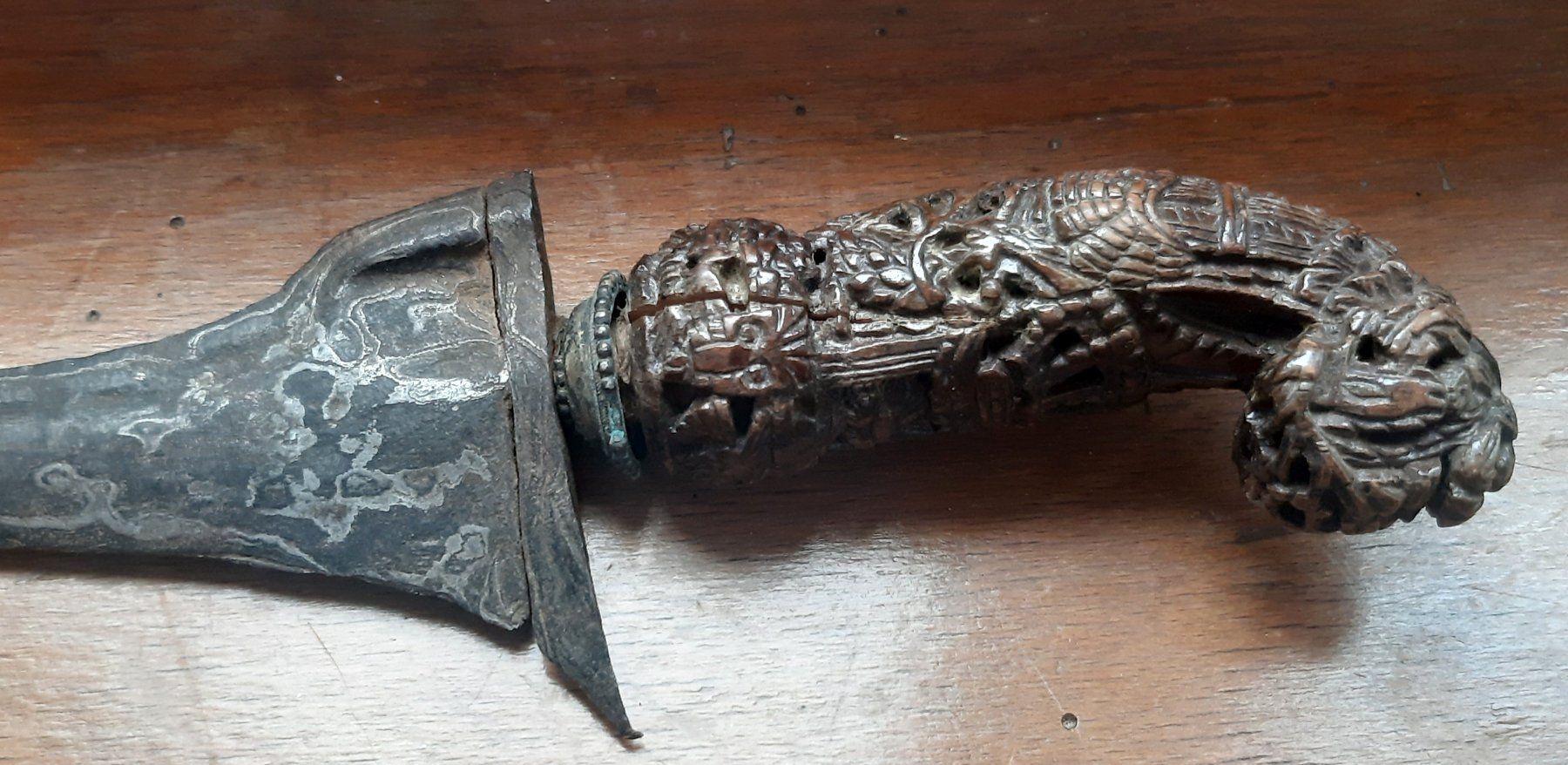 Posate: Antiker Kris Dolch aus Damast Stahl – Usato da Arbon venduto da torso444 2