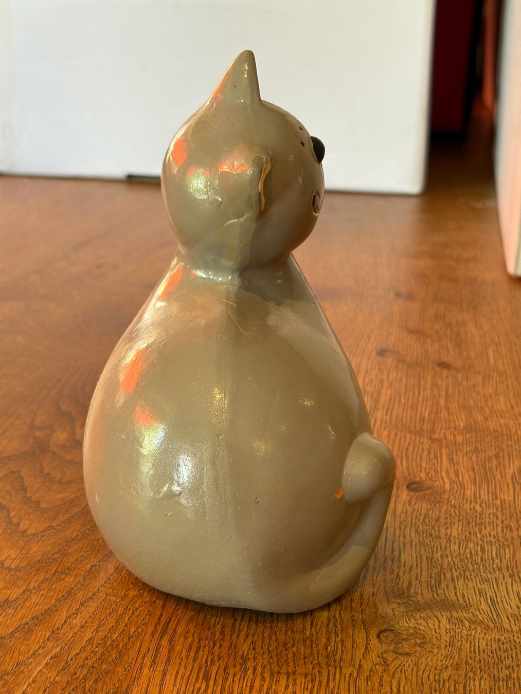 Statuette: Keramik Katze Deko Figur grau – Usato da Basel venduto da Tierschutz-Flohmi 1