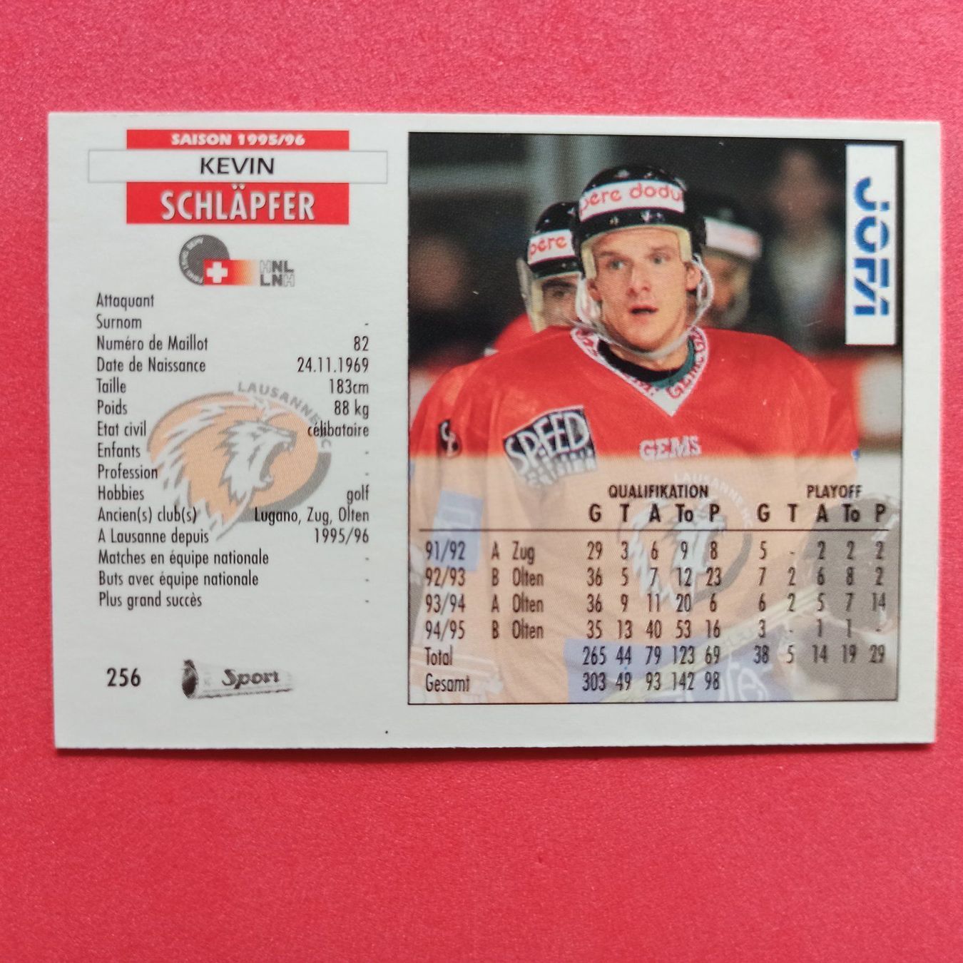 Sammelbilder & Trading cards: Kevin Schläpfer - LAUSANNE - 1995/96 – Gebraucht aus Dübendorf von kb86_MOVIE 1