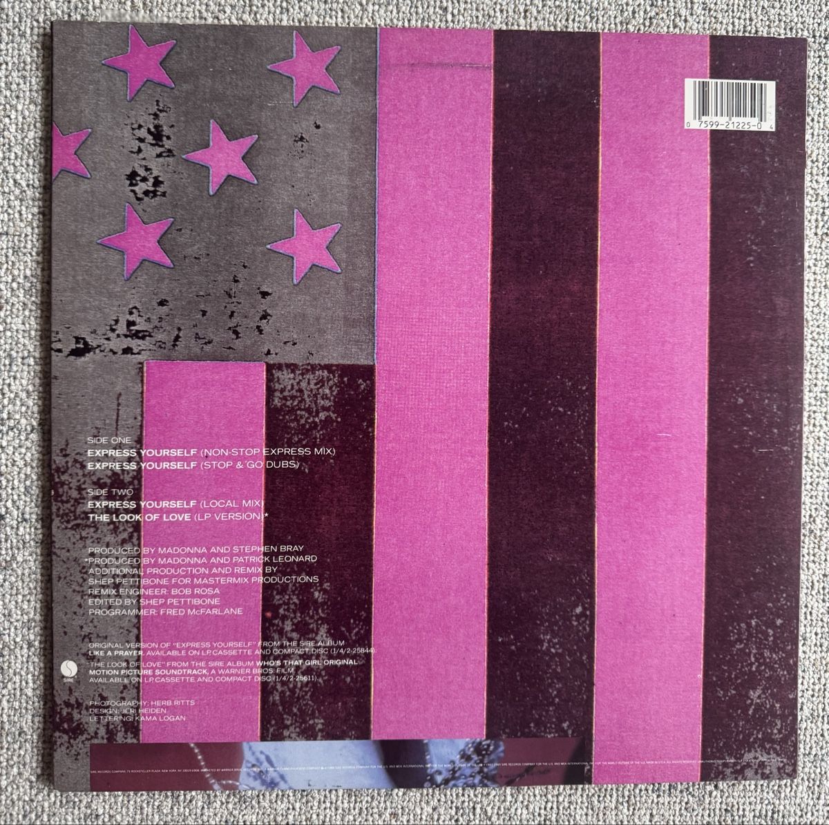 Dischi in vinile: Madonna - Express Yourself - 12" Maxi - 1989 – Usato da Rorbas venduto da BlackstarRecords 1
