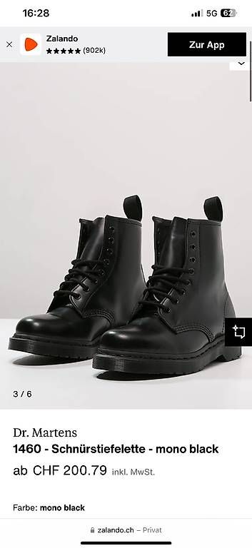 Herrenschuhe: Dr. Martens black Edition NEU Gr. 37 NP 200.- – Gebraucht aus Cham von bree88