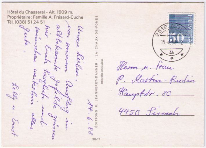 Cartes postales: Chasseral - Hotel + Alpen – D'occasion à Binningen par Mountainrider 1