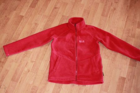 warme pinke Fleecejacke 164 Wolfskin