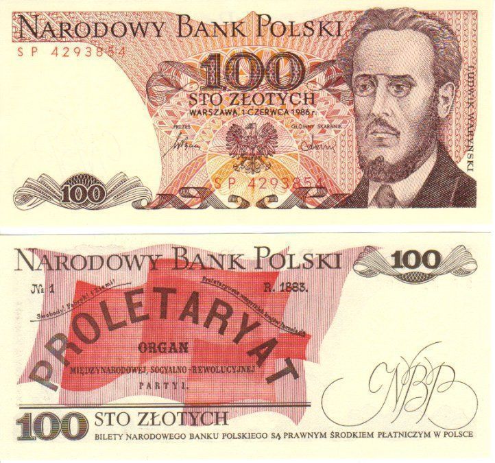 Banknoten: Polen 100 zltych  1986  unz – Neu (gemäss Beschreibung) aus Gelterkinden von Cakir