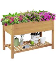 + Hochbeet Pflanzkasten mit Ablage Kräuterbeet Holz