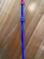 Swatch Uhr Skin blau pink langes Armband gebraucht