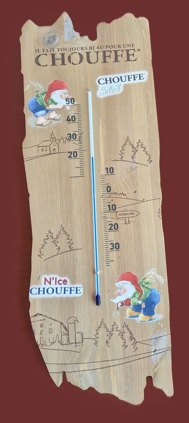 Insegne: Thermomètre publicitaire/ Werbe-Thermometer Bier"La Chouffe" – Usato da Villarepos venduto da Discorine07
