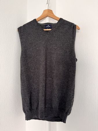 Paul Kehl - Fine Merino Wool Vest, Size L - Grey Marl