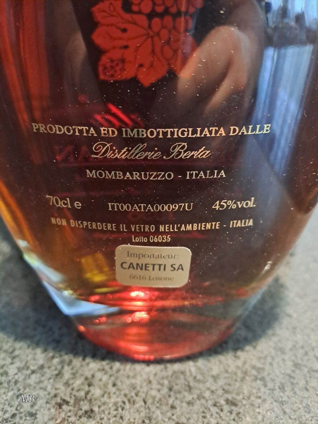 Berta Bevande alcoliche: Berta Grappa BRICDELGAIAN 1998 mit OHK – Nuovo e nell'imballaggio originale da Elsau venduto da Kellerraeumung 5