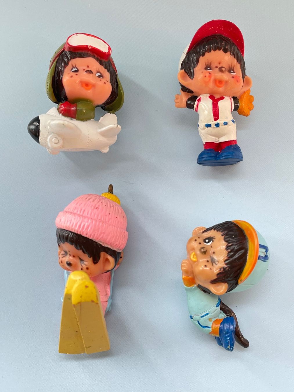 Figuren: 4x 70er Monchhichi Äffchen Affe Comicfigur Sekiguchi Japan – Gebraucht aus Gossau SG von entwederoder 2