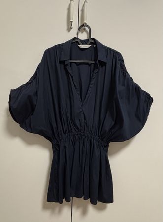 Tunika Bluse, Gr. 44, Dunkelblau