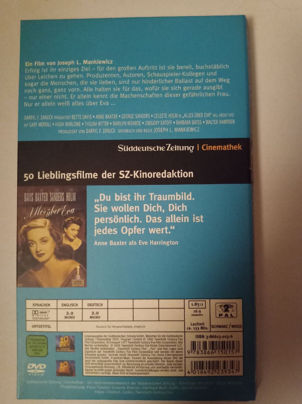 Tutti i DVDs: Alles über Eva DVD Klassiker Mankiewicz Bette Davis – Usato da Tann venduto da Veebee6 1