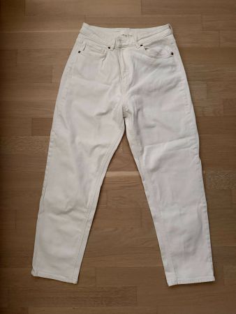 H&M High-Waist Mom Jeans | White | Size 38 (EUR)