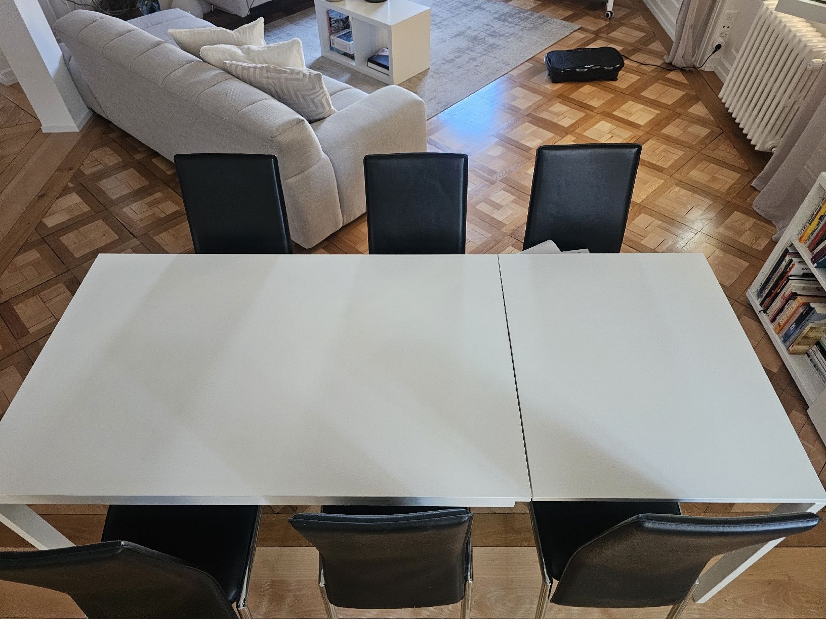 Ikea Tische: White Table - NÄSINGE Extendable table, white, 130/190x80 cm – Neu (gemäss Beschreibung) aus Zürich von mia_t5vd 2