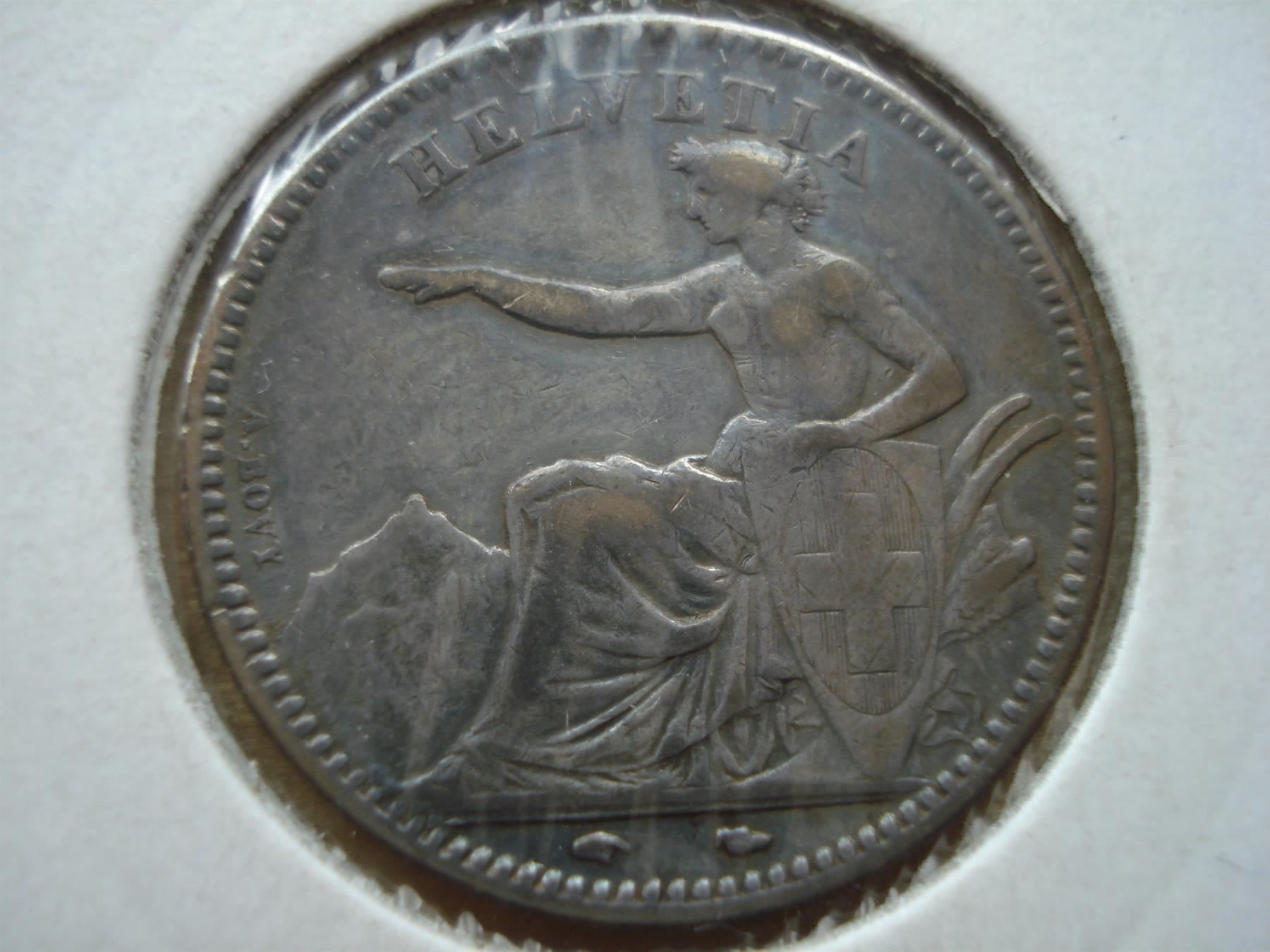 Alle Münzen: (104)  1 Franken  1850 – Gebraucht aus Erlach von Net-Coins 2