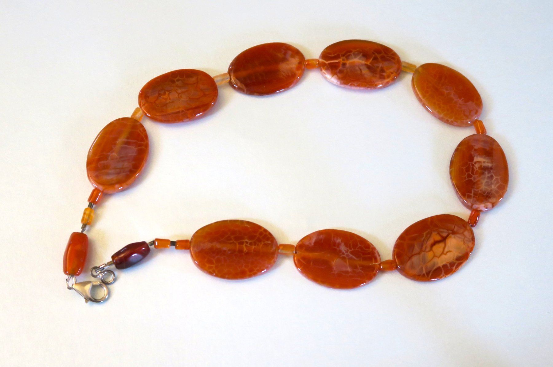 Catenine: Feuer-Achat Kette – Usato da Brittnau venduto da marlenestone 3