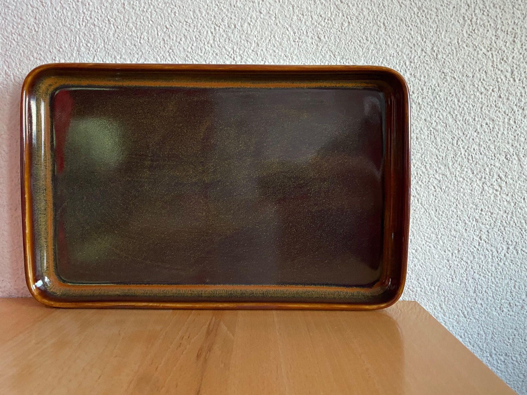 Servierplatten: Grosse flache Ofenform Langenthal Rubin braun glänzend – Gebraucht aus Schwarzenburg von Michellu 3