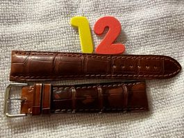 Getragene Uhr Armband Echt Leder 20 mm