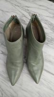 Stiefeletten Leder Gr. 38, Farbe Salbei / Sage