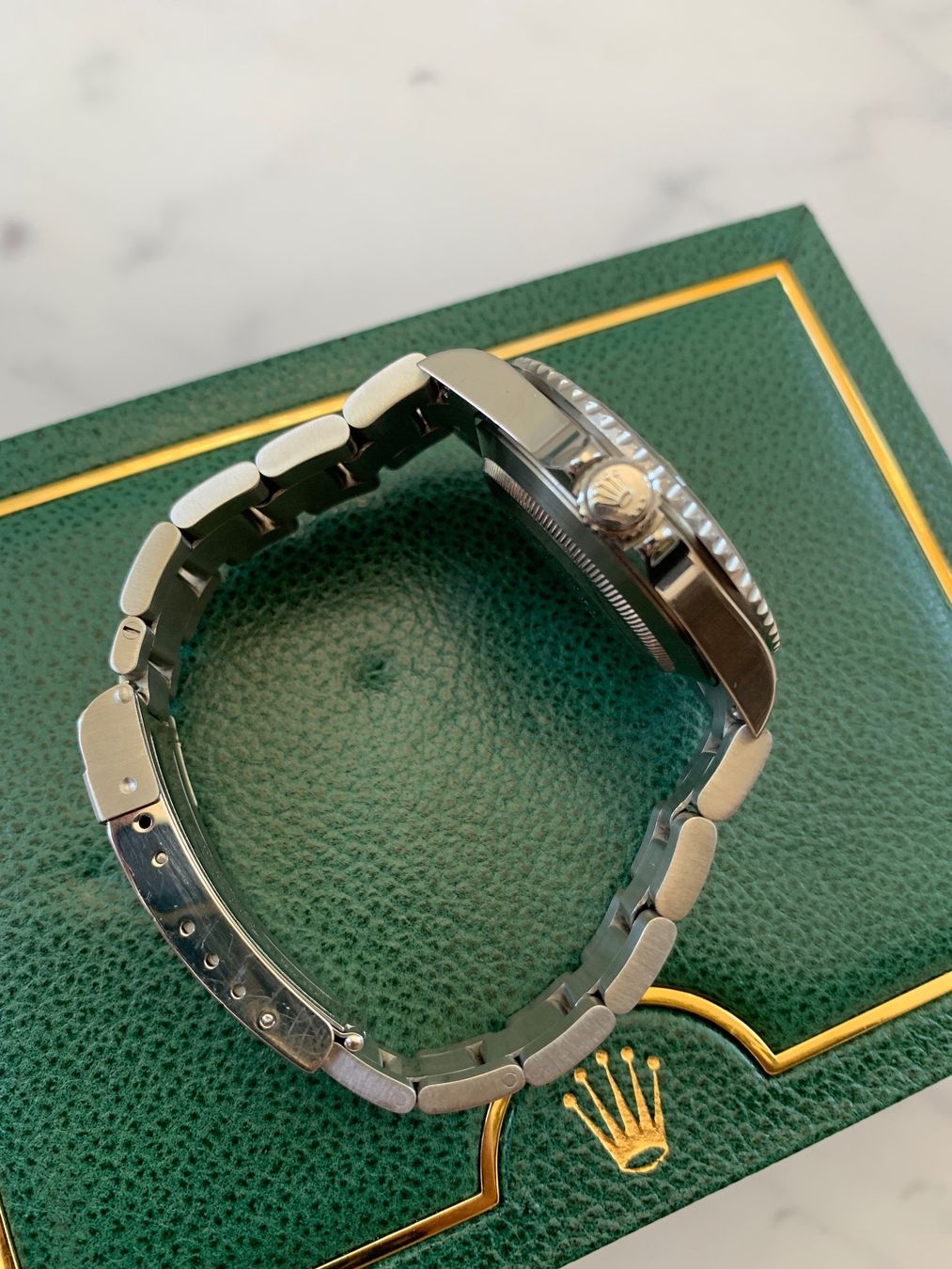 Rolex Orologi: Rolex Submariner Kermit FLAT 4 16610LV - CH-Fullset – Usato da Dotzigen venduto da 24SevenSwiss 5