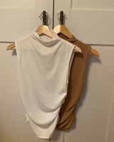 2 Tops (camel & weiss) Gr. S/M
