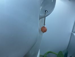 Korallen Ohrhänger mit Sterlingsilber