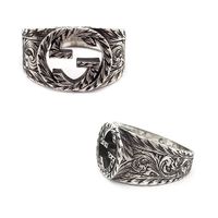 Gucci Interlocking Ring Silber 925 Grösse 57
