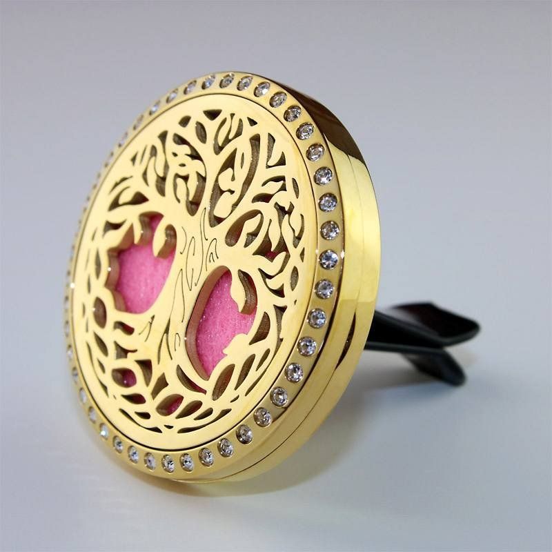 Diffusori di oli essenziali: Diffusor - Lebensbaum - Messing Ø 3,8 cm mit Strass – Nuovo e nell'imballaggio originale da Mauren venduto da Yeelen