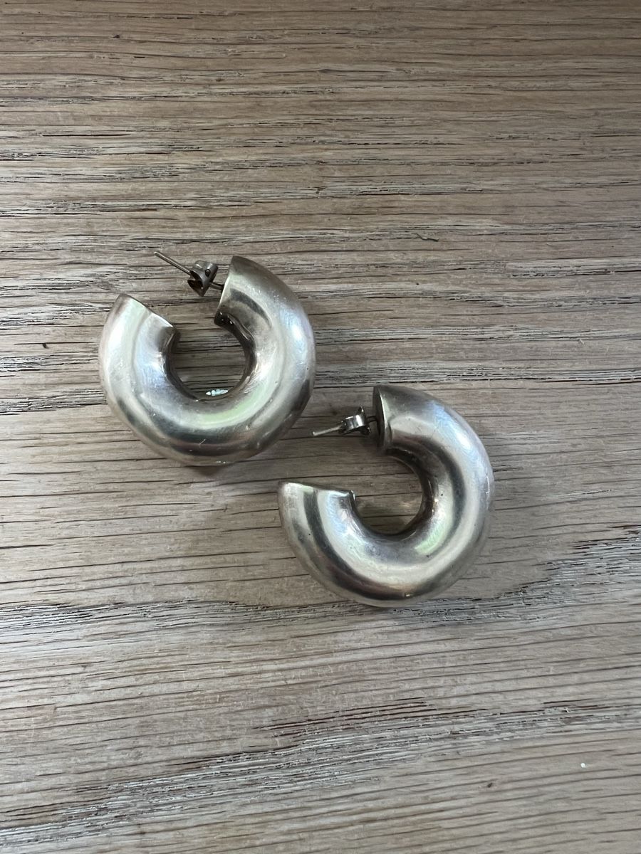 Boucles d'oreille: Silber Kreolen – D'occasion à winterthur par Cw5
