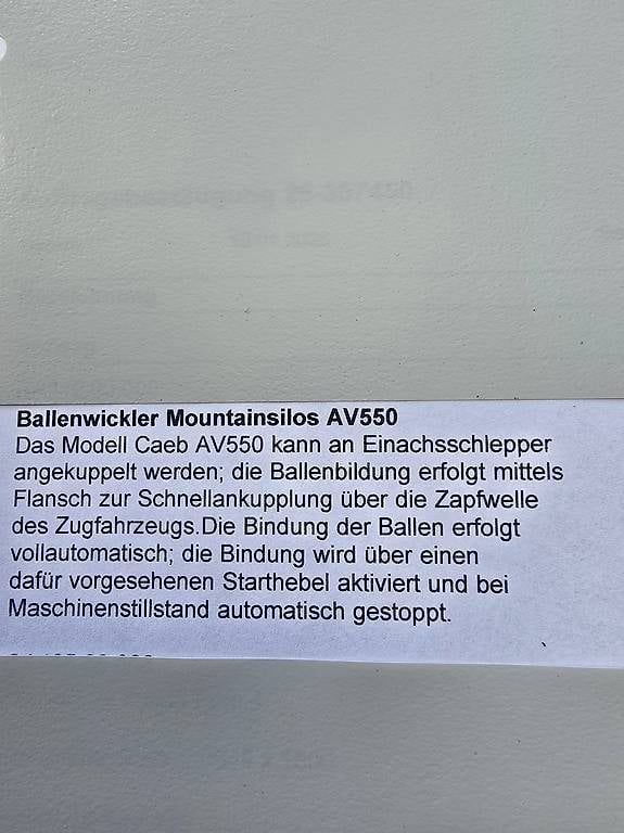 Tutte le macchine: Ballenwickler CAEB – Usato da Grossdietwil venduto da Nboelsterli 1